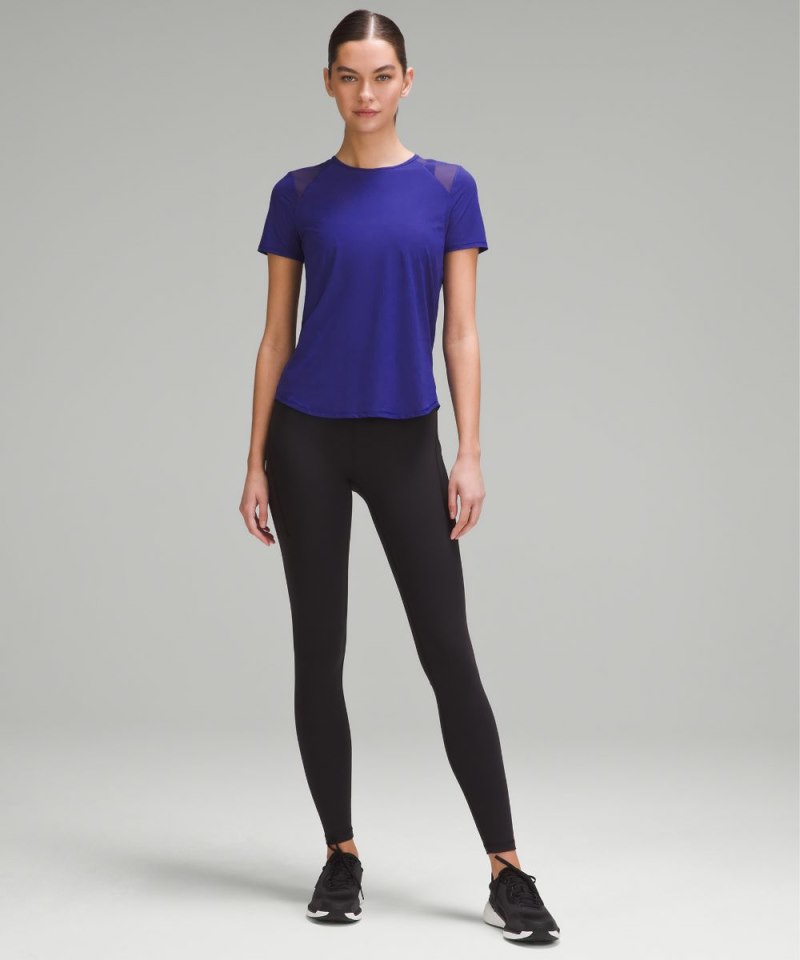Lululemon Sculpt Short-Sleeve Shirt Larkspur Online Outlet Sale