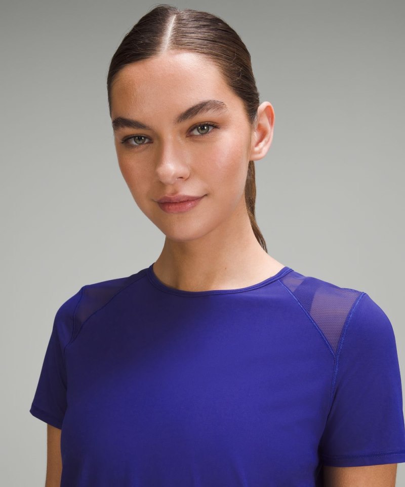 Lululemon Sculpt Short-Sleeve Shirt Larkspur Online Outlet Sale