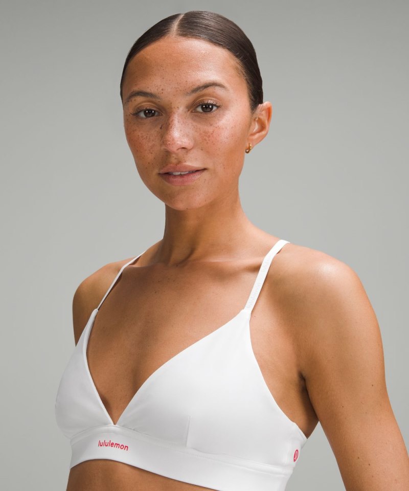 Lululemon License to Train Triangle Bra *Light Support, A / B Cup White Online Outlet Sale