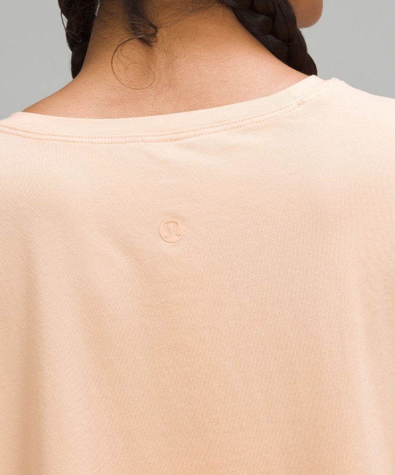 Lululemon Cates Cropped T-Shirt Peach Bellini Online Outlet Sale