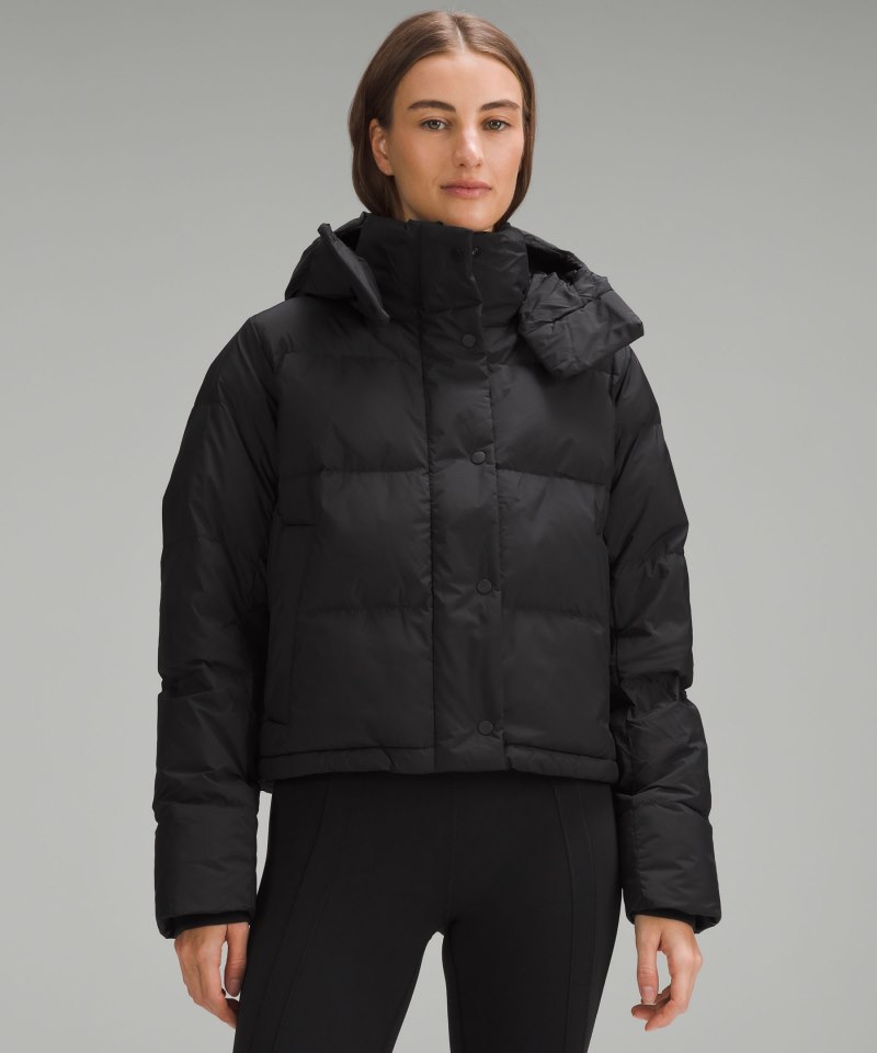 Lululemon Wunder Puff Cropped Jacket Black Online Outlet Sale