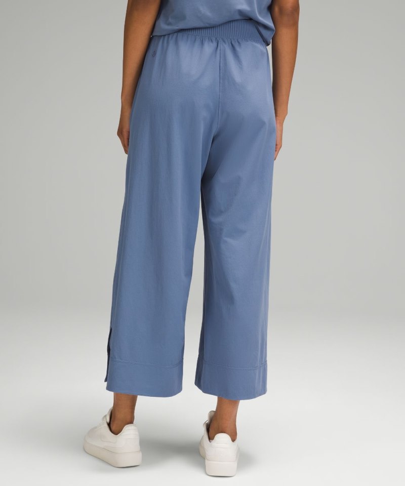 Lululemon Stretch Woven High-Rise Wide-Leg Cropped Pant Oasis Blue Online Outlet Sale