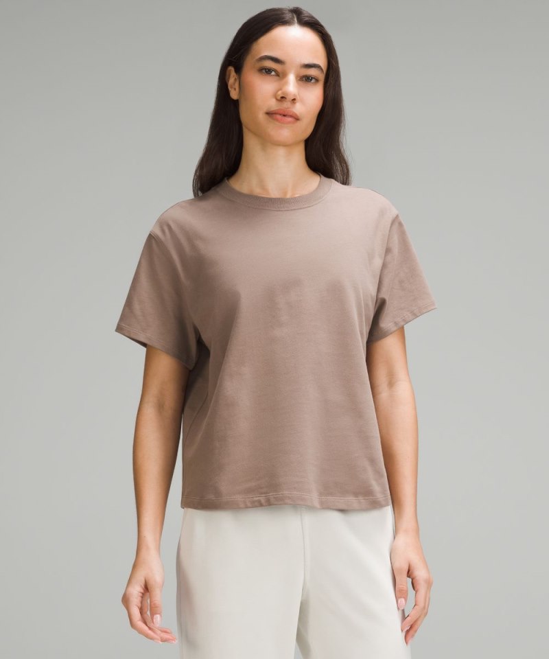 Lululemon Relaxed-Fit Cotton Jersey T-Shirt Taupetastic Online Outlet Sale
