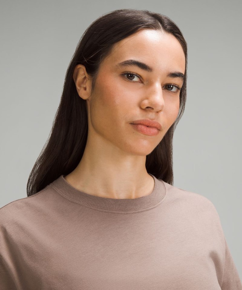 Lululemon Relaxed-Fit Cotton Jersey T-Shirt Taupetastic Online Outlet Sale