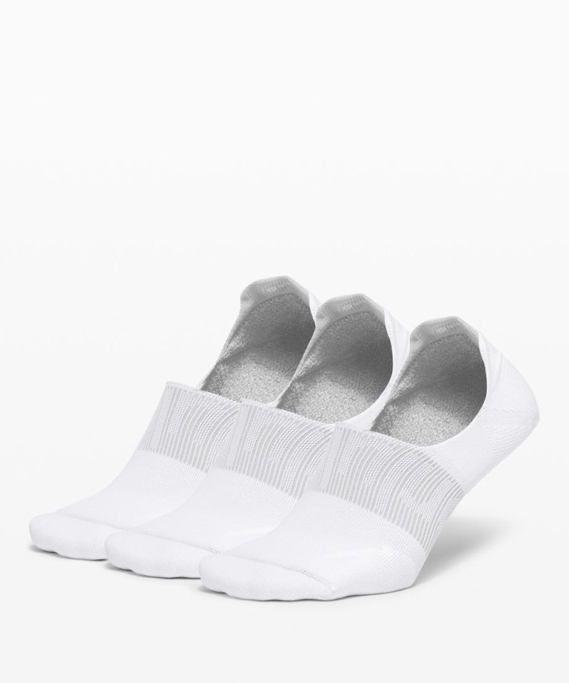 Lululemon Men's Power Stride No-Show Socks with Active Grip *3 Pack White Online Outlet Sale