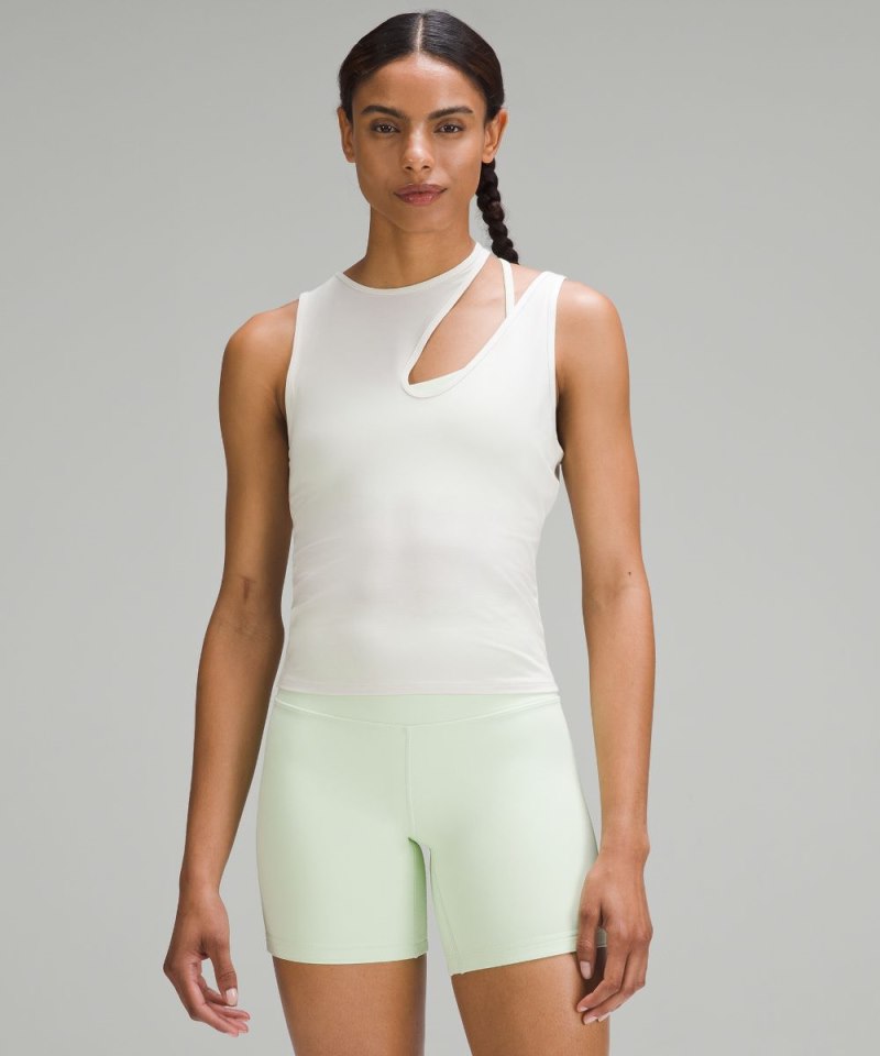 Lululemon Shoulder Cut-Out Yoga Tank Top Bone Online Outlet Sale