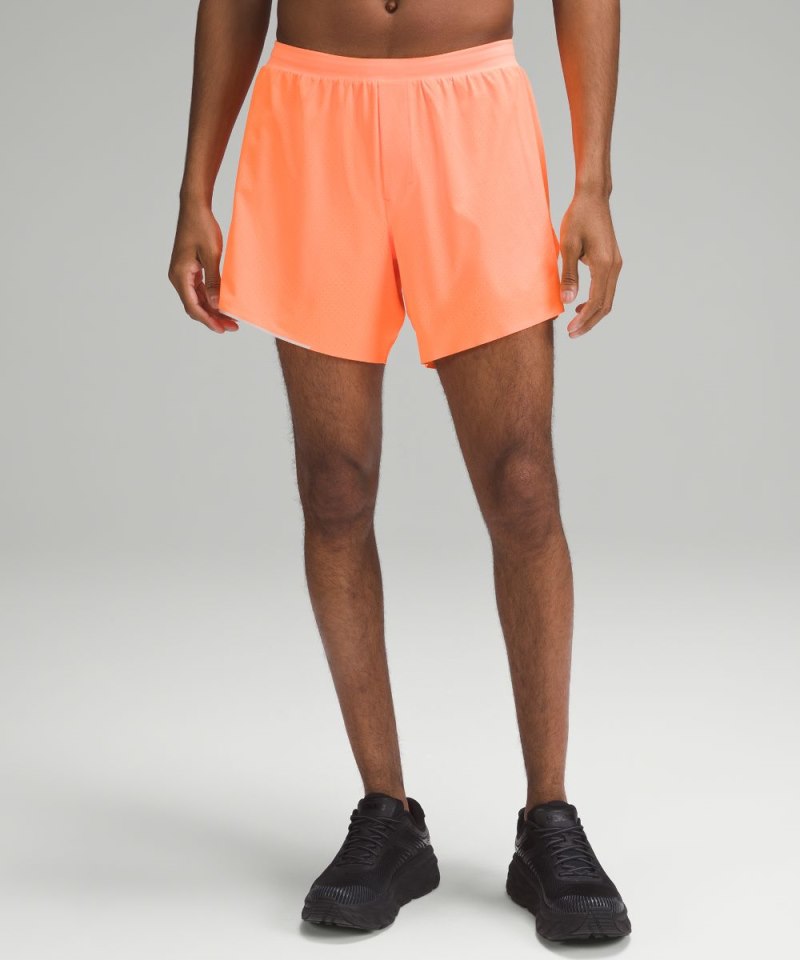 Lululemon Fast and Free Lined Short 6" Highlight Orange Online Outlet Sale
