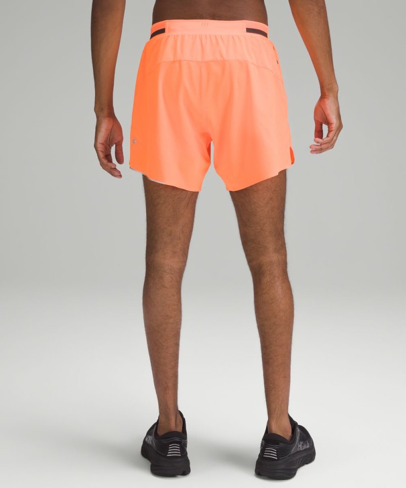 Lululemon Fast and Free Lined Short 6" Highlight Orange Online Outlet Sale