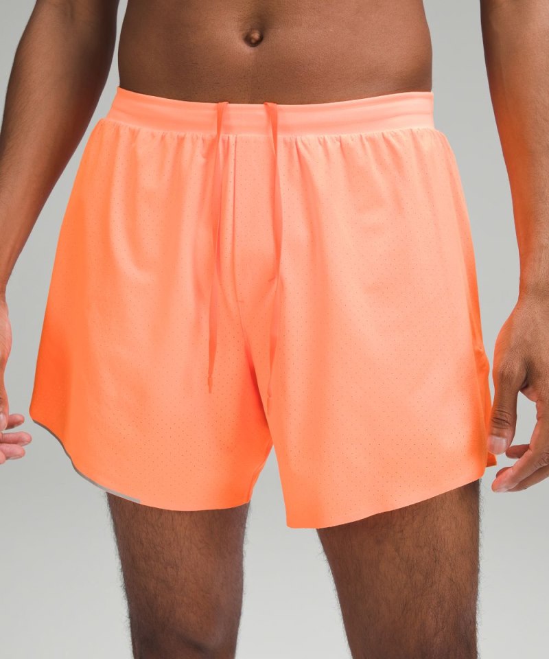 Lululemon Fast and Free Lined Short 6" Highlight Orange Online Outlet Sale