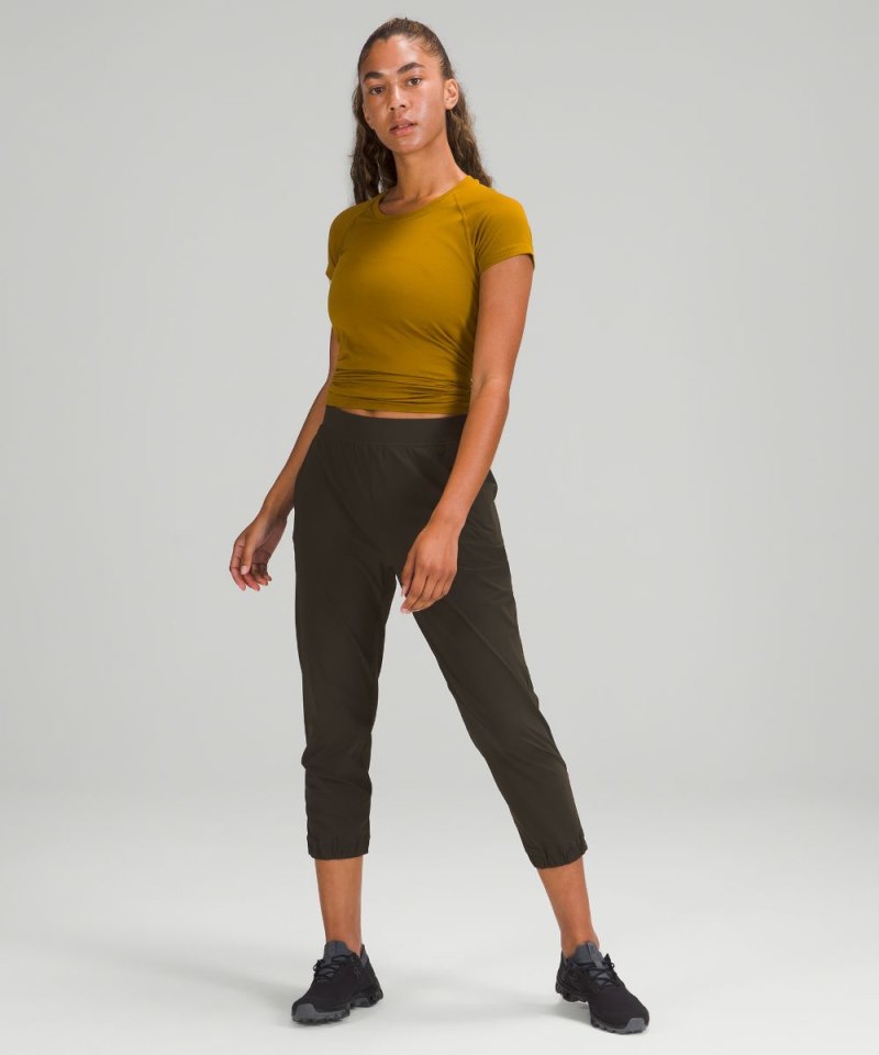 Lululemon Adapted State High-Rise Cropped Jogger Dark Olive Online Outlet Sale