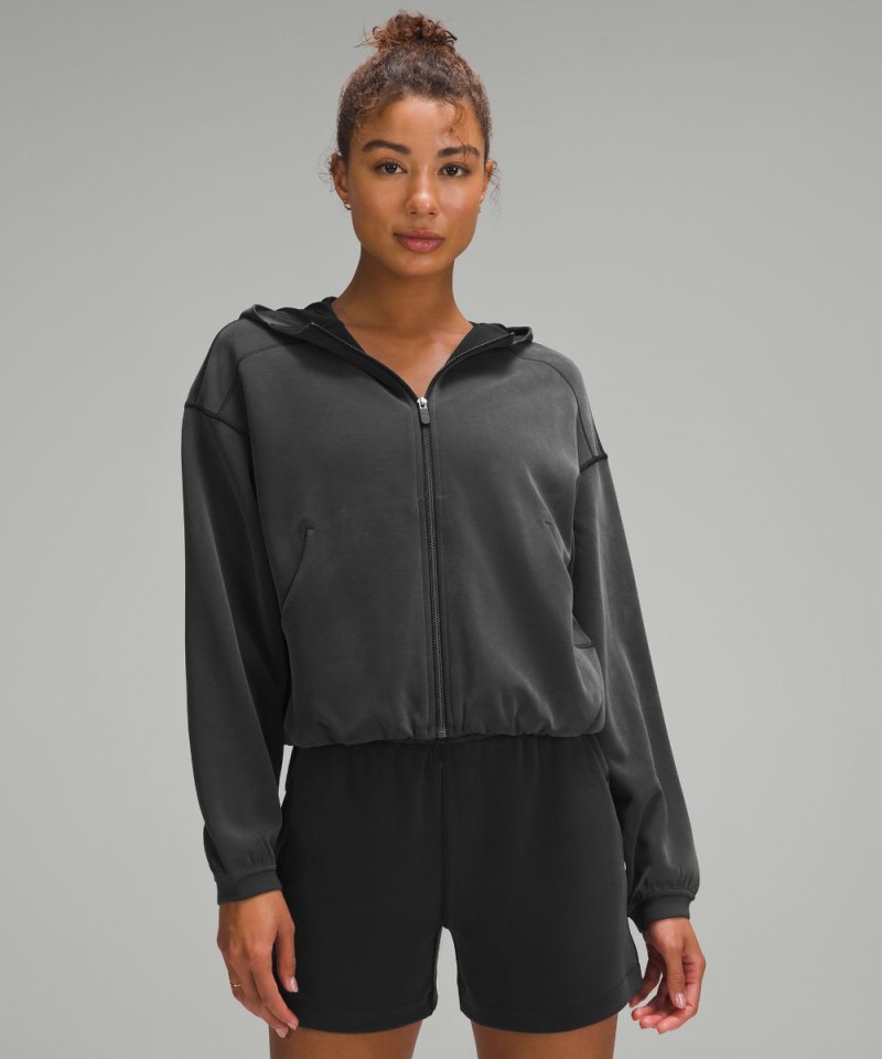 Lululemon Softstreme Full-Zip Hoodie Black Online Outlet Sale