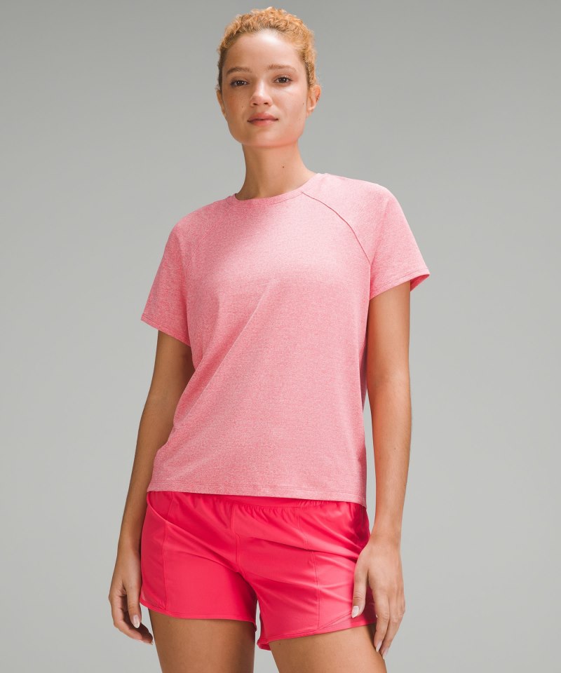 Lululemon License to Train Classic-Fit T-Shirt Heathered Glaze Pink Online Outlet Sale