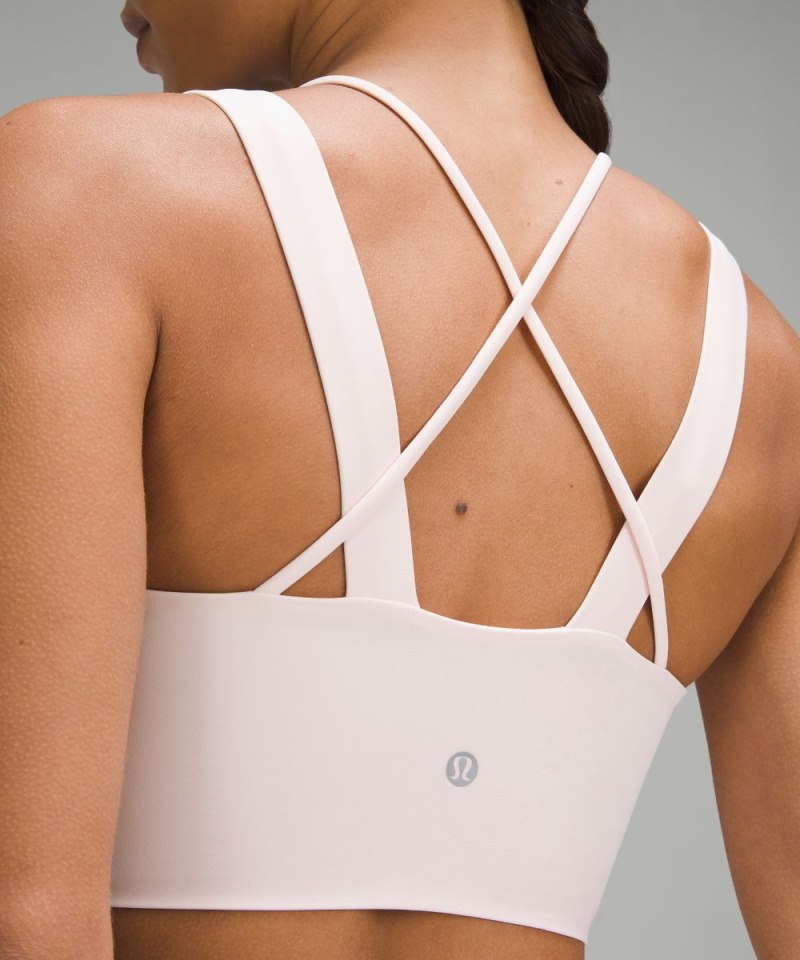 Lululemon Like a Cloud Longline Bra *Light Support, D / DD Cup Strawberry Milkshake Online Outlet Sale
