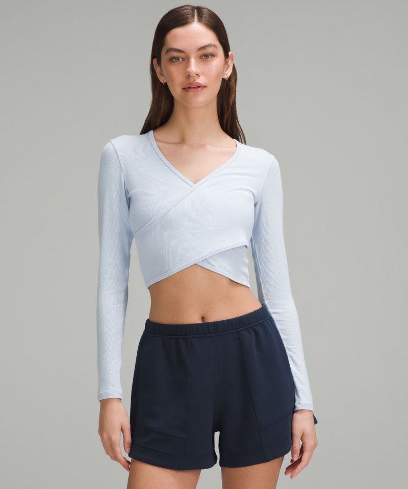 Lululemon Wrap-Front Ribbed Long-Sleeve Top Windmill Online Outlet Sale