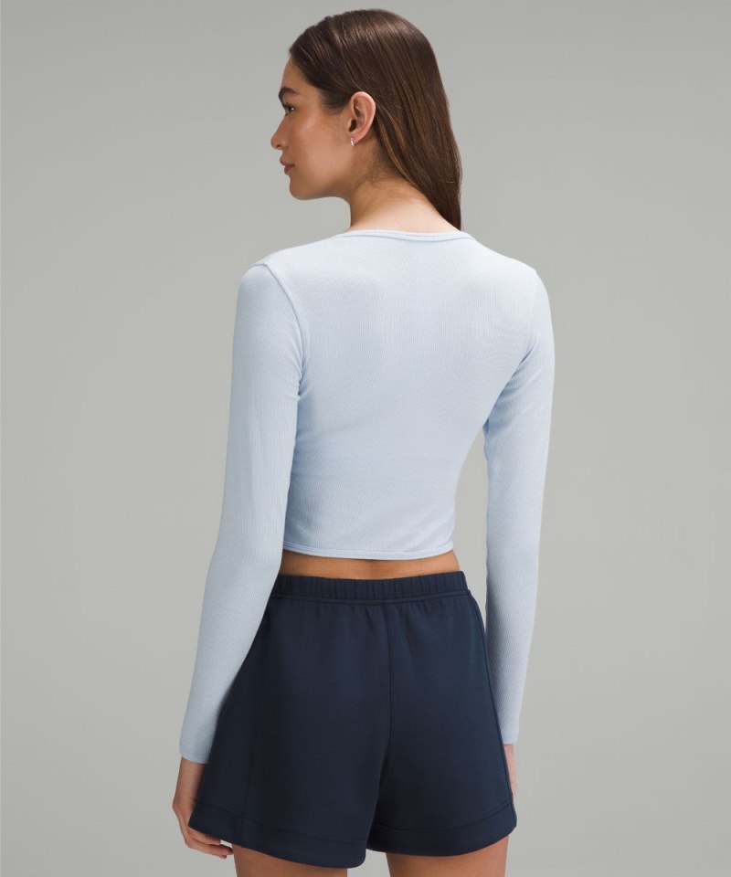 Lululemon Wrap-Front Ribbed Long-Sleeve Top Windmill Online Outlet Sale