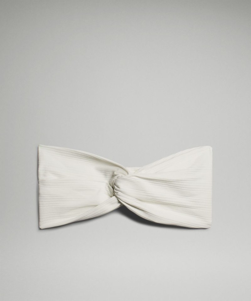 Lululemon Women's Ribbed Nulu Twist-Front Headband Bone Online Outlet Sale