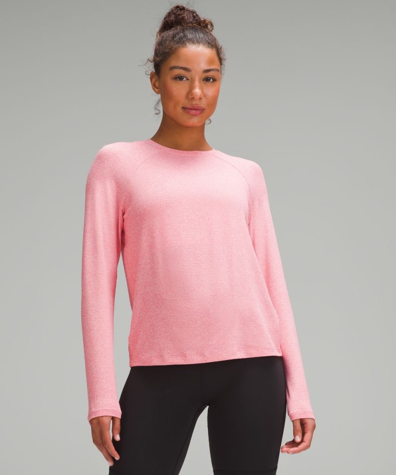 Lululemon License to Train Classic-Fit Long-Sleeve Shirt Heathered Glaze Pink Online Outlet Sale