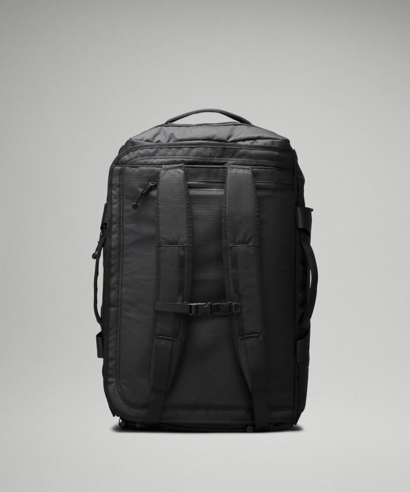 Lululemon 2-in-1 Travel Duffle Backpack 45L Black / Detours Welcome Emboss Black Online Outlet Sale