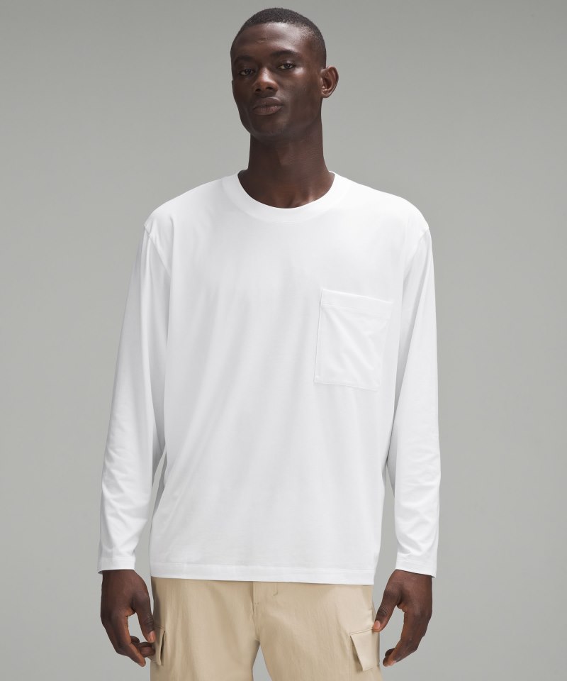 Lululemon lululemon Fundamental Oversized Long-Sleeve Shirt *Pocket White Online Outlet Sale