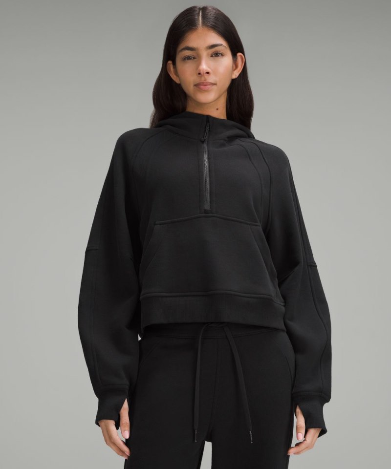 Lululemon Scuba Oversized Half-Zip Hoodie Black Online Outlet Sale