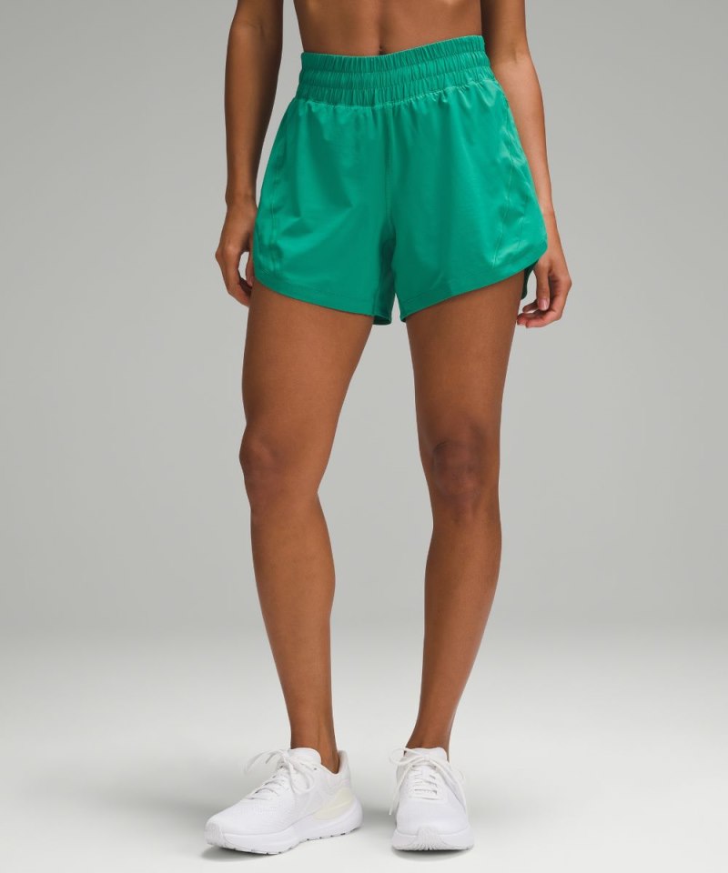 Lululemon Track That High-Rise Lined Short 5" Cascadia Green Online Outlet Sale