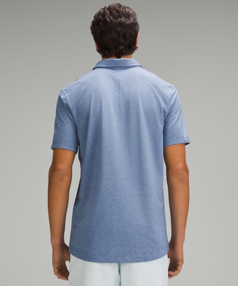 Lululemon Evolution Short-Sleeve Polo Shirt Heathered Oasis Blue Online Outlet Sale