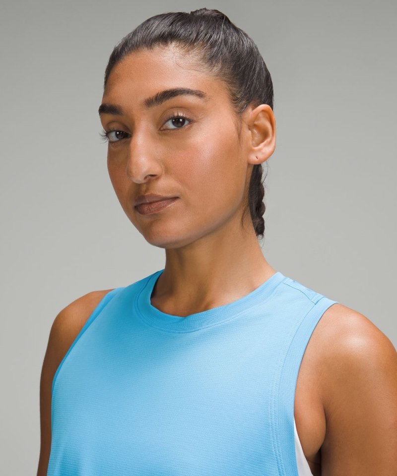 Lululemon Ultralight Waist-Length Tank Top Kayak Blue Light Online Outlet Sale