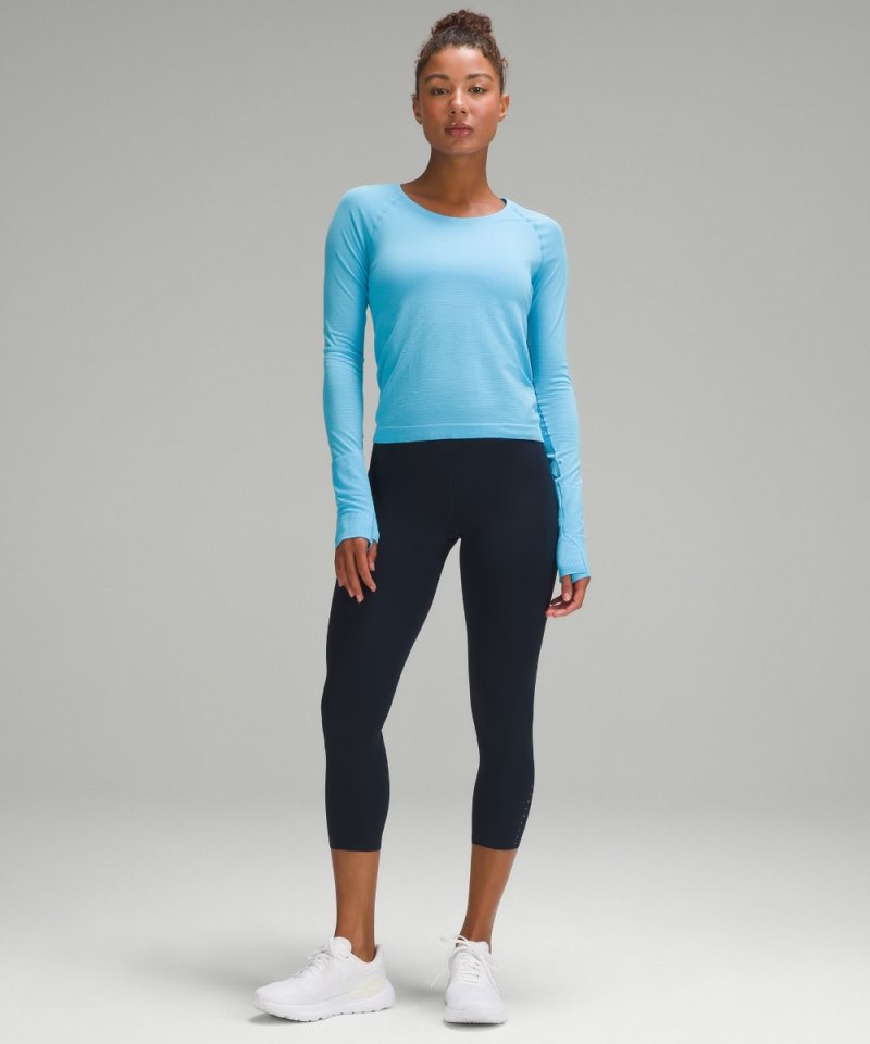 Lululemon Swiftly Tech Long-Sleeve Shirt 2.0 *Waist Length Kayak Blue Light / Kayak Blue Light Online Outlet Sale