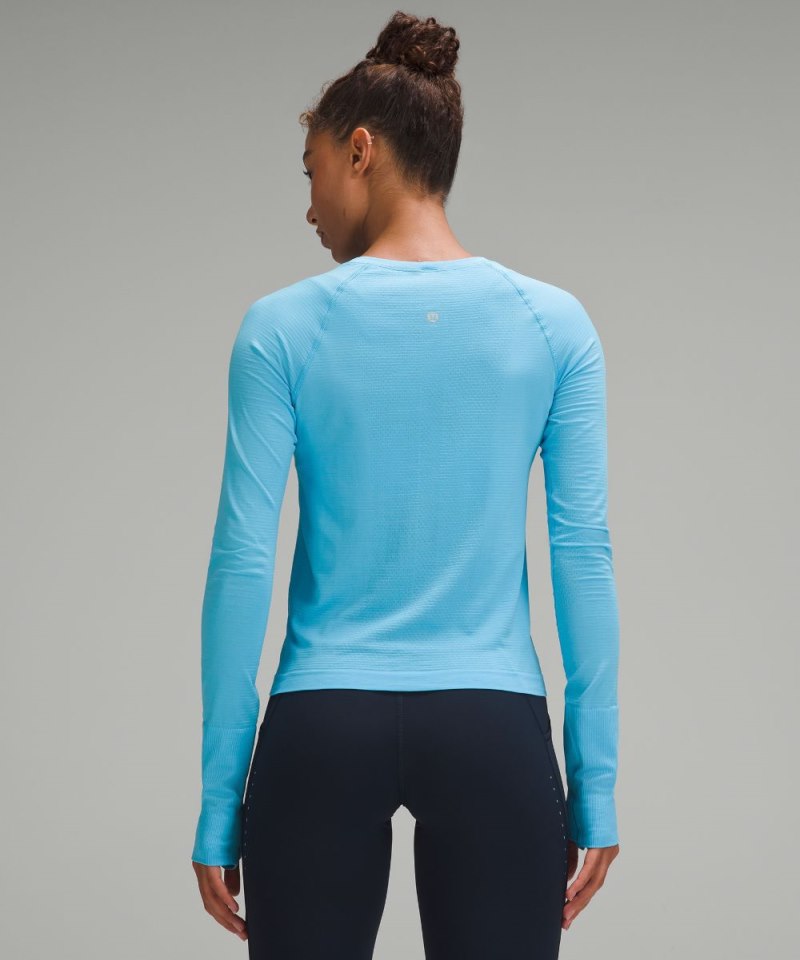 Lululemon Swiftly Tech Long-Sleeve Shirt 2.0 *Waist Length Kayak Blue Light / Kayak Blue Light Online Outlet Sale