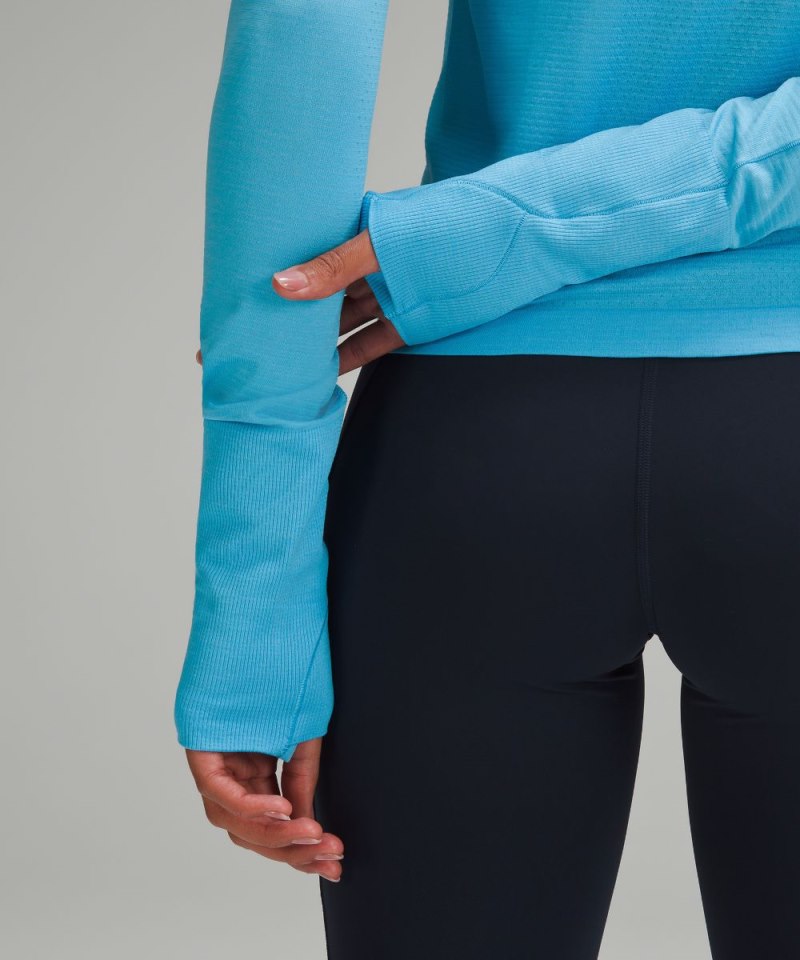 Lululemon Swiftly Tech Long-Sleeve Shirt 2.0 *Waist Length Kayak Blue Light / Kayak Blue Light Online Outlet Sale