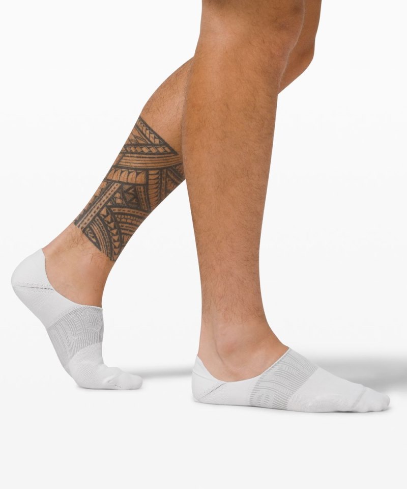 Lululemon Men's Power Stride No-Show Socks with Active Grip *3 Pack White Online Outlet Sale