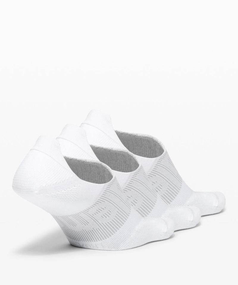 Lululemon Men's Power Stride No-Show Socks with Active Grip *3 Pack White Online Outlet Sale