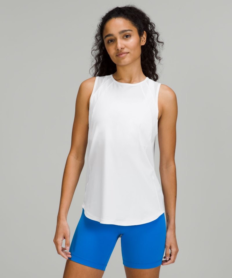 Lululemon Sculpt Tank Top *Back Vent White Online Outlet Sale
