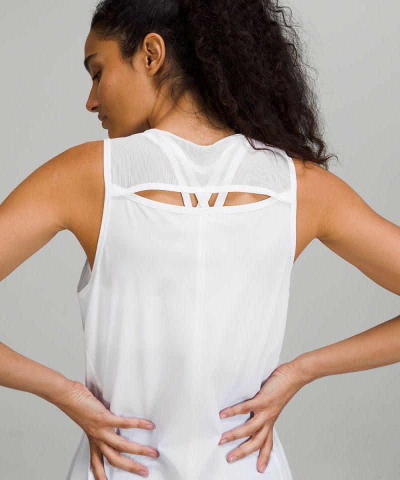 Lululemon Sculpt Tank Top *Back Vent White Online Outlet Sale