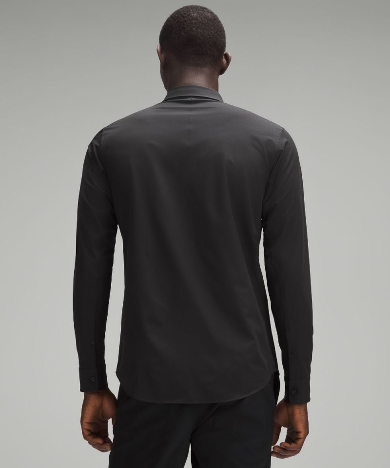 Lululemon New Venture Slim-Fit Long-Sleeve Shirt Black Online Outlet Sale