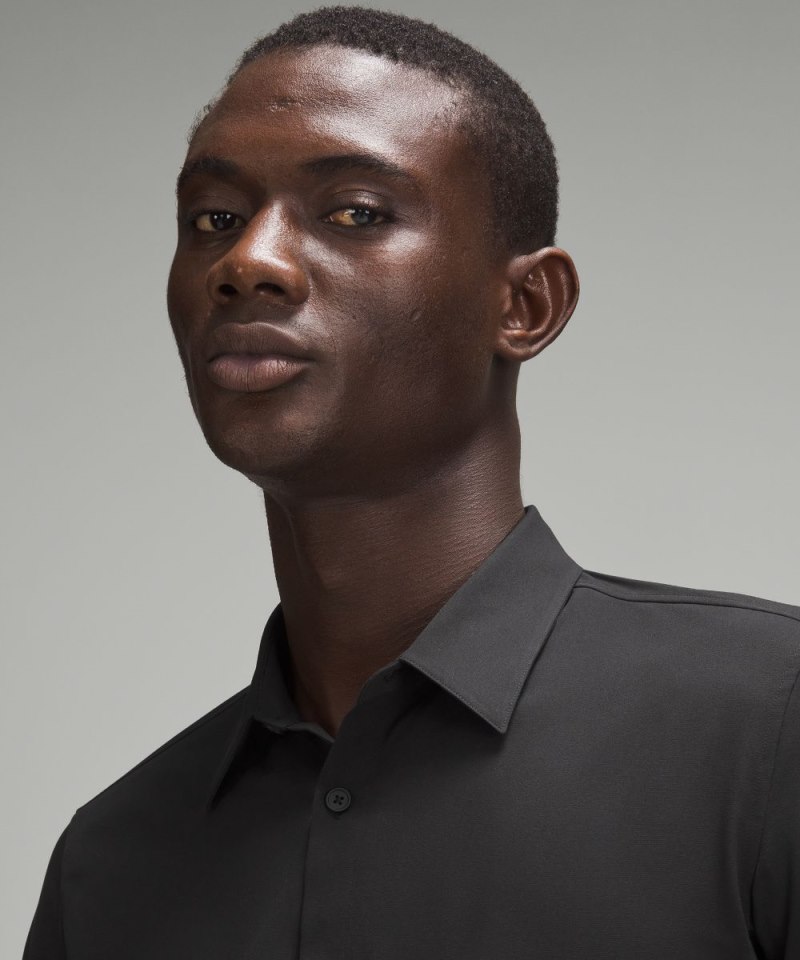 Lululemon New Venture Slim-Fit Long-Sleeve Shirt Black Online Outlet Sale