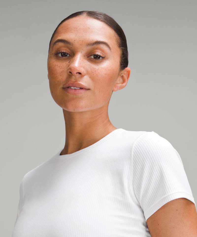 Lululemon All It Takes Ribbed Nulu T-Shirt White Online Outlet Sale
