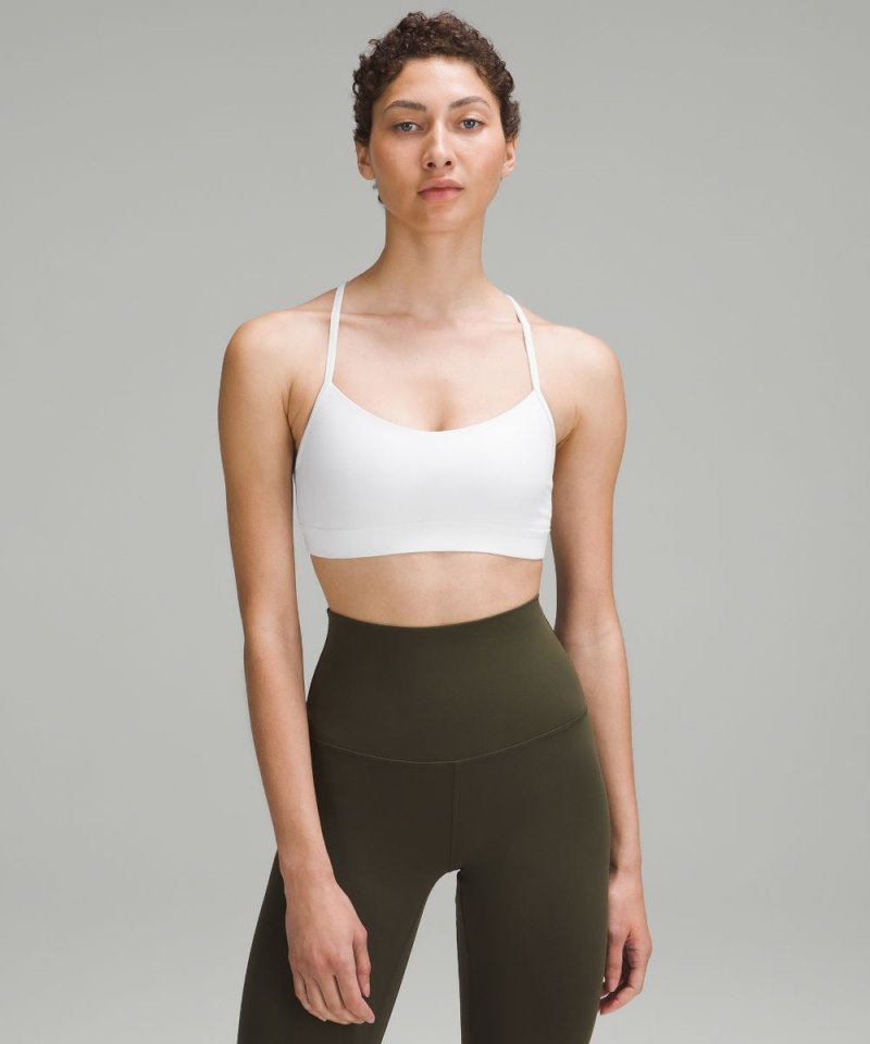 Lululemon Flow Y Bra Nulu *Light Support, A–C Cups White Online Outlet Sale