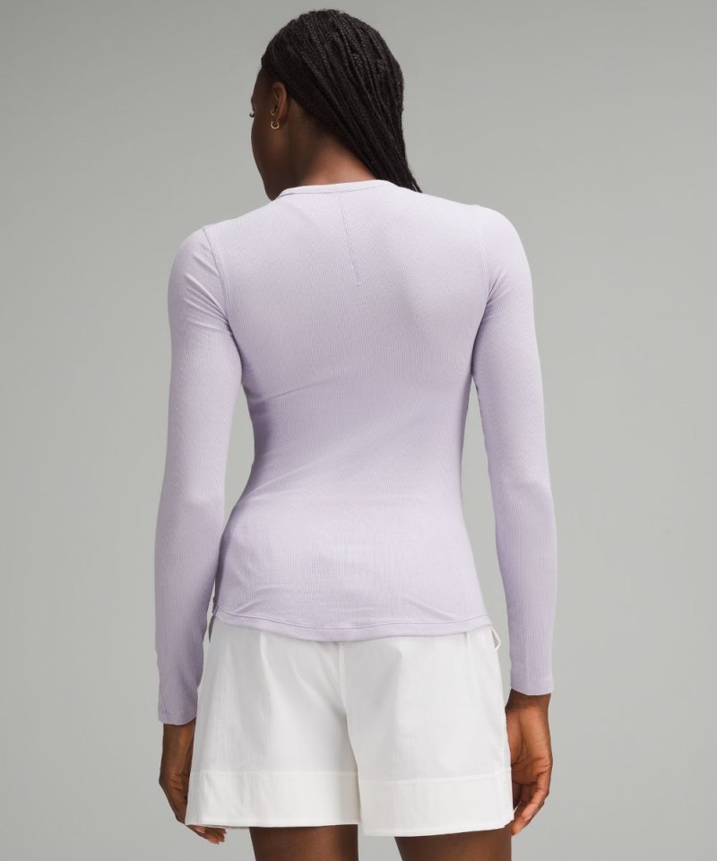 Lululemon Hold Tight Long-Sleeve Shirt Lilac Ether Online Outlet Sale