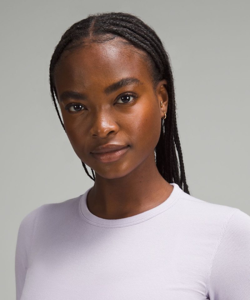 Lululemon Hold Tight Long-Sleeve Shirt Lilac Ether Online Outlet Sale