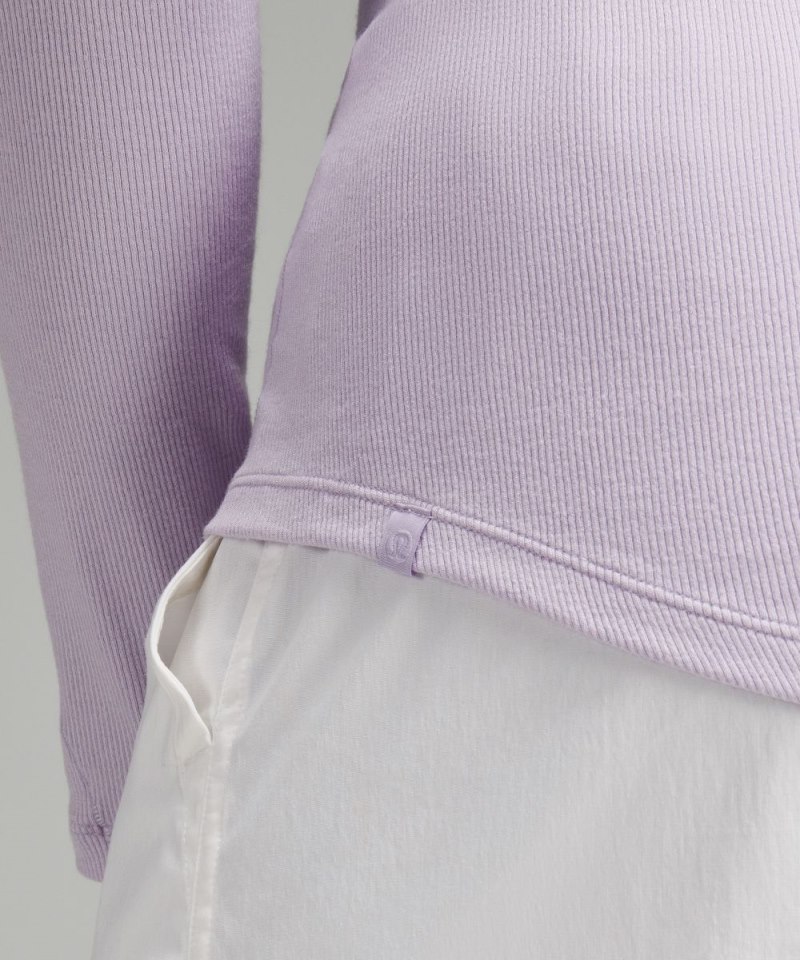 Lululemon Hold Tight Long-Sleeve Shirt Lilac Ether Online Outlet Sale