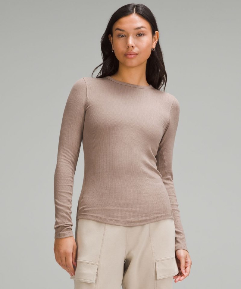 Lululemon Hold Tight Long-Sleeve Shirt Taupetastic Online Outlet Sale
