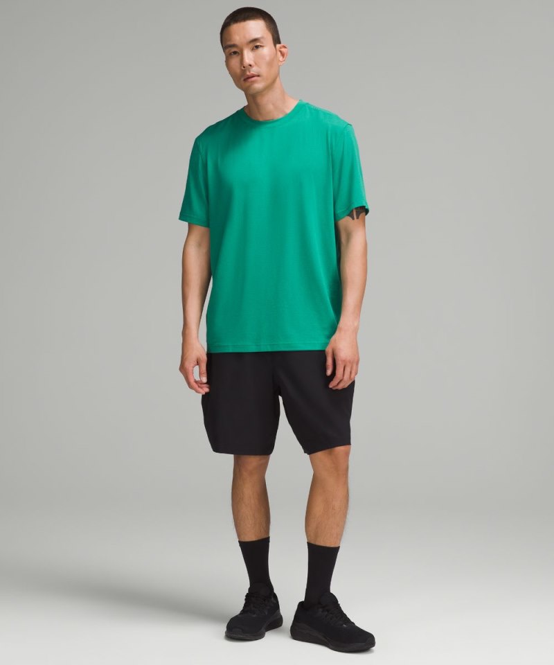 Lululemon License to Train Relaxed Short-Sleeve Shirt Cascadia Green Online Outlet Sale