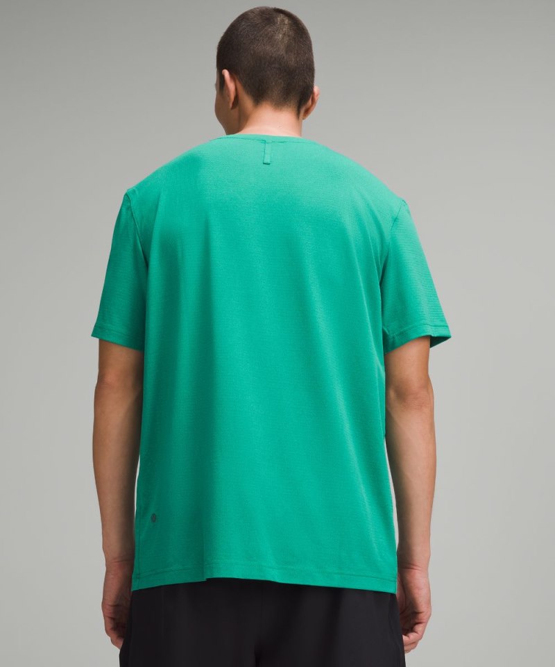Lululemon License to Train Relaxed Short-Sleeve Shirt Cascadia Green Online Outlet Sale
