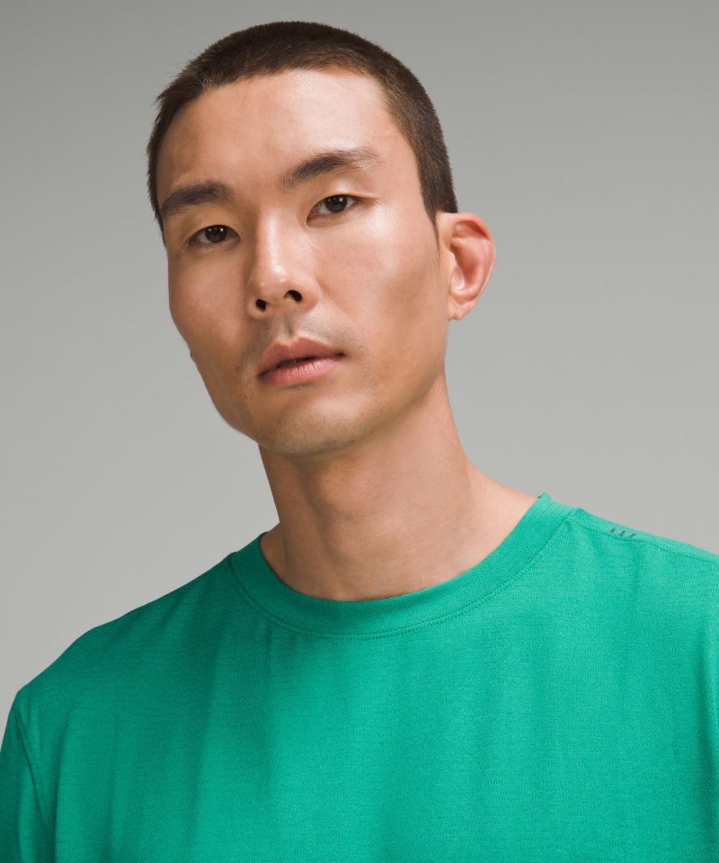 Lululemon License to Train Relaxed Short-Sleeve Shirt Cascadia Green Online Outlet Sale
