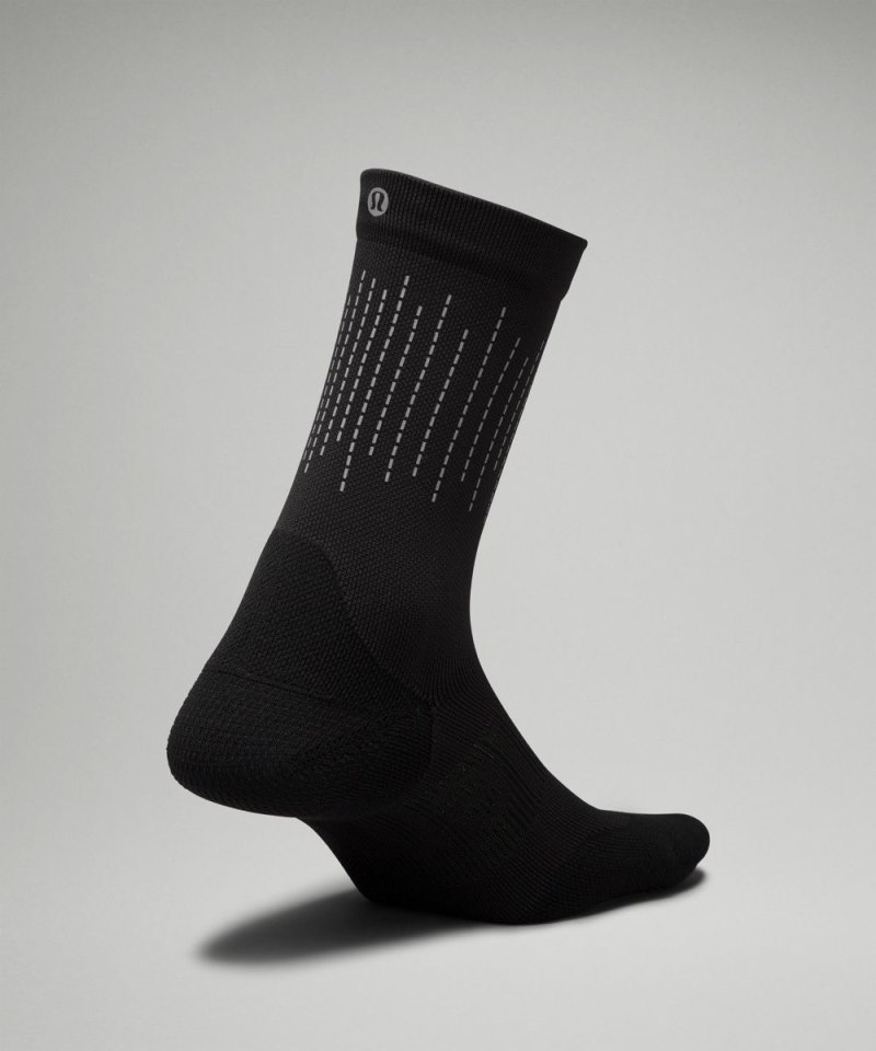 Lululemon Women's Power Stride Crew Socks *Reflective Black Online Outlet Sale