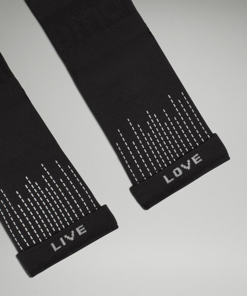 Lululemon Women's Power Stride Crew Socks *Reflective Black Online Outlet Sale