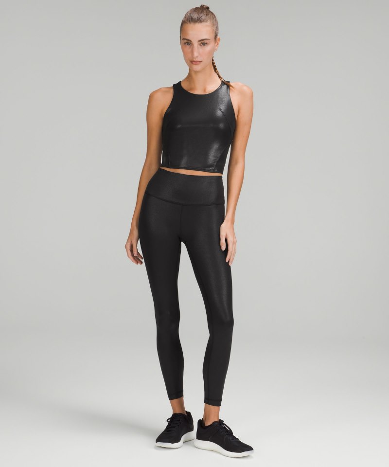 Lululemon Wunder Train High-Rise Tight 25" *Foil Radiate Foil Print Black Online Outlet Sale