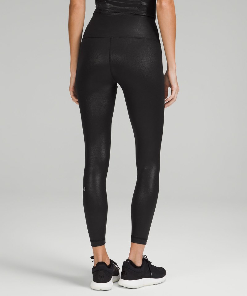 Lululemon Wunder Train High-Rise Tight 25" *Foil Radiate Foil Print Black Online Outlet Sale