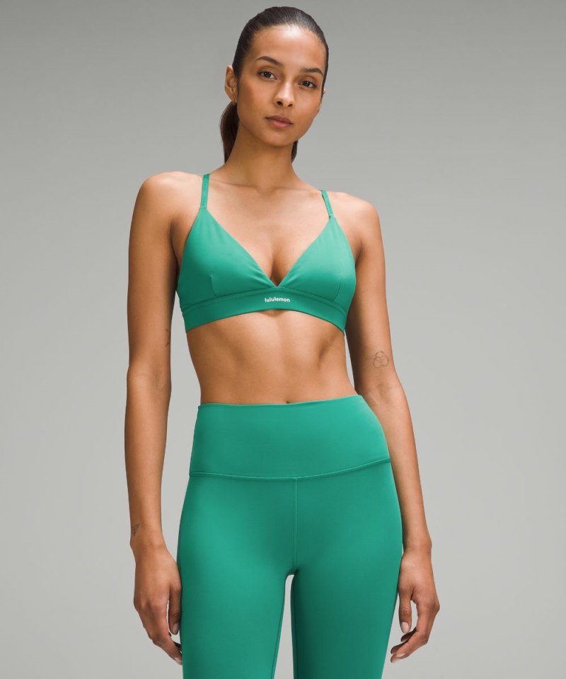 Lululemon License to Train Triangle Bra *Light Support, A / B Cup Cascadia Green Online Outlet Sale